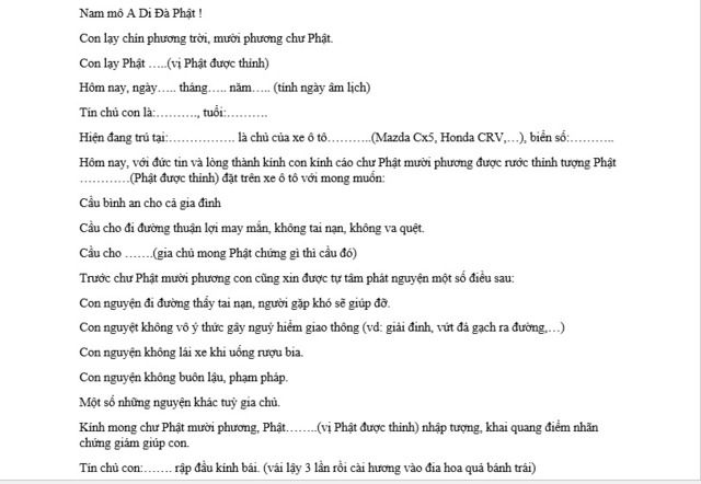 Bài văn khấn thỉnh Phật về với gia chủ