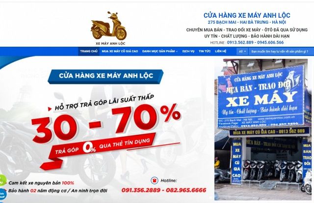 TOP 10 cửa hàng mua xe máy cũ Hà Nội uy tín chất lượng 9 Xe máy cũ Hà Nội Anh Lộc