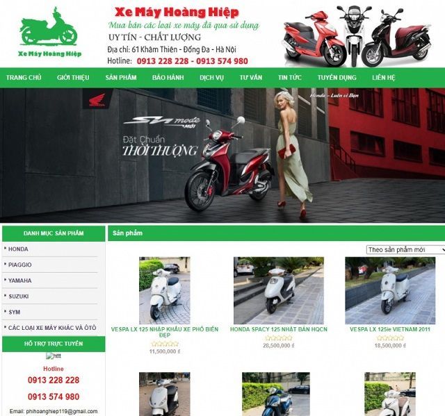 TOP 10 cửa hàng mua xe máy cũ Hà Nội uy tín chất lượng 8 Xe máy cũ Hà Nội Hoàng Hiệp